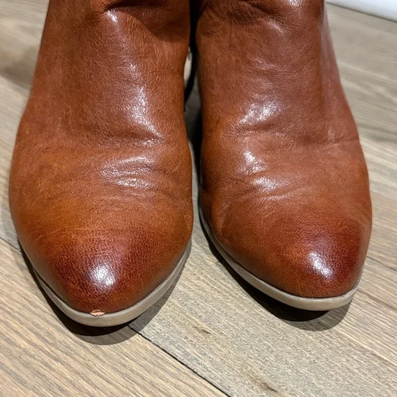 Frye Tan Leather Ankle Booties - Picture 6 of 9